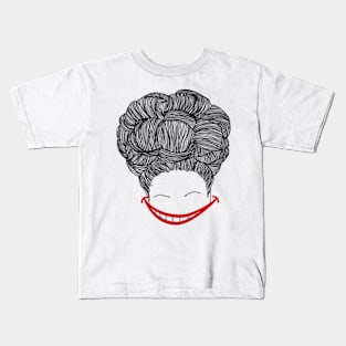 XHOZUCAN | Hair | do do knot | black line Kids T-Shirt